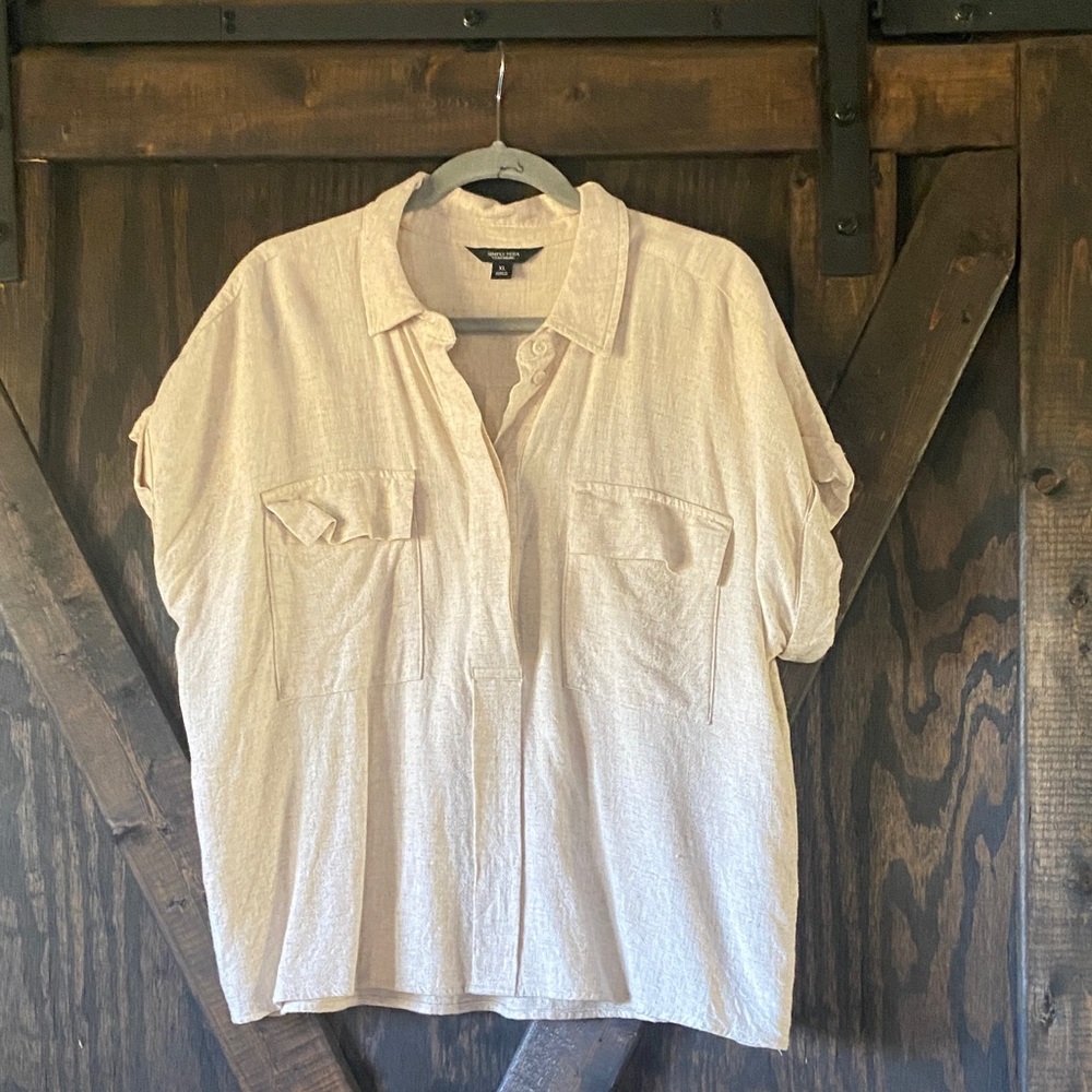 Simply Vera Vera Wang Light Beige Knit Top XL